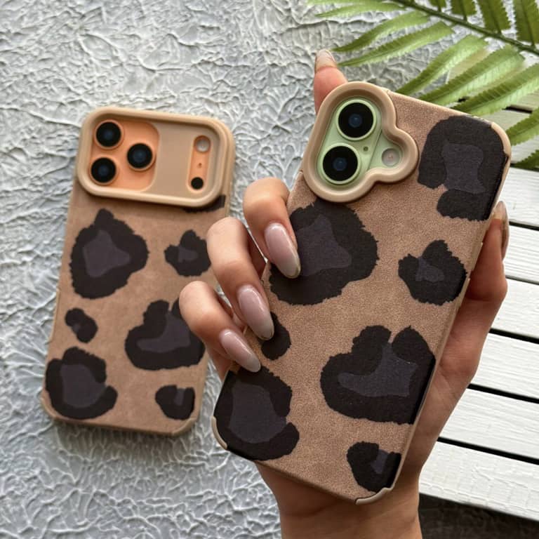 قاب مخملی پلنگی Leopard آیفون